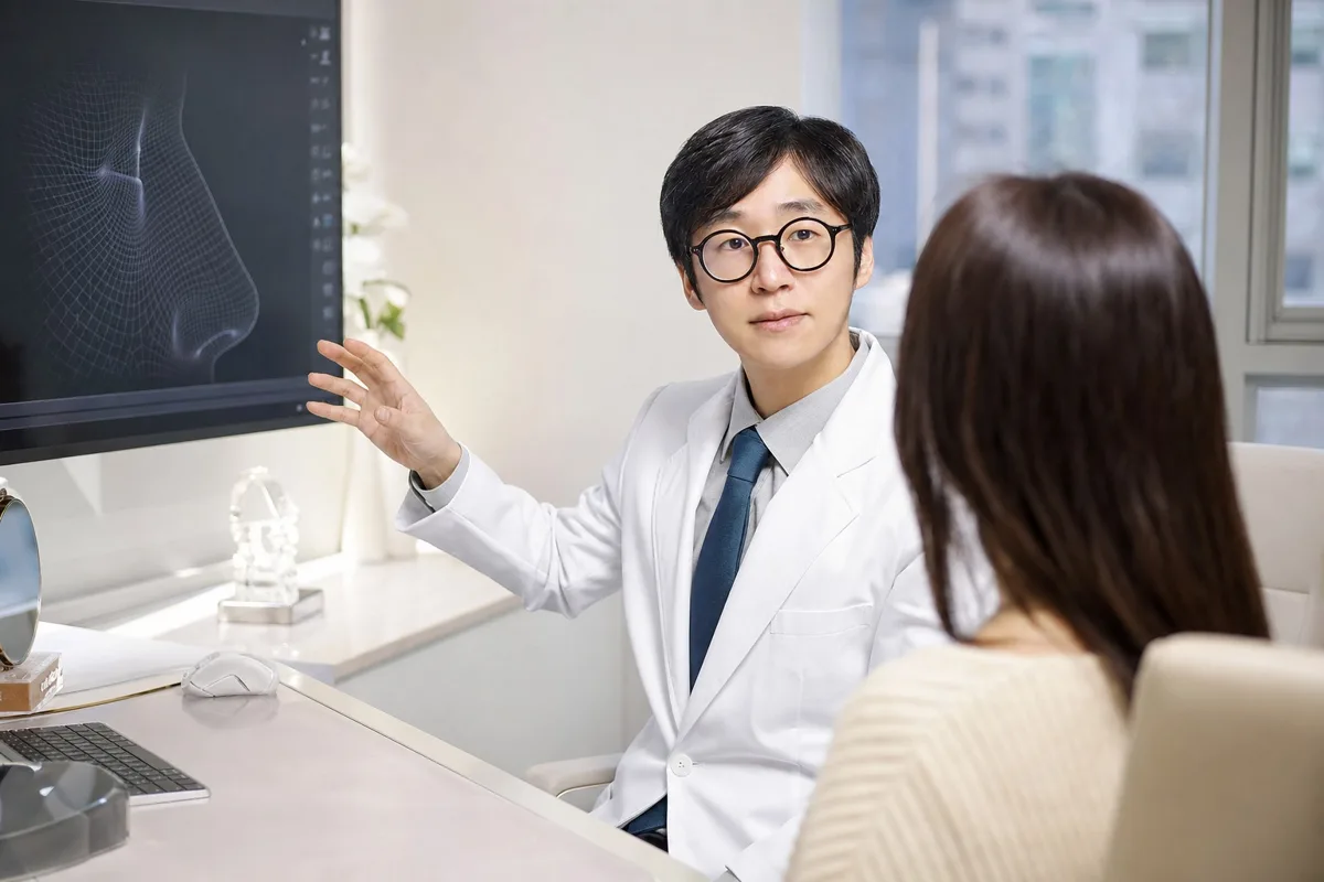 korean-rhinoplasty-3d-simulation-ai-planning-2026 صورة ذات صلة